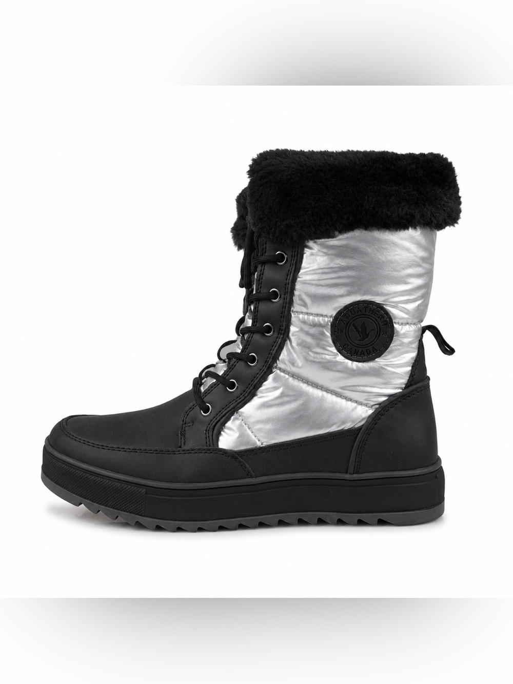 Aquatherm Minden Women’s Silver Black Winter Snow Boots Waterproof New size 9